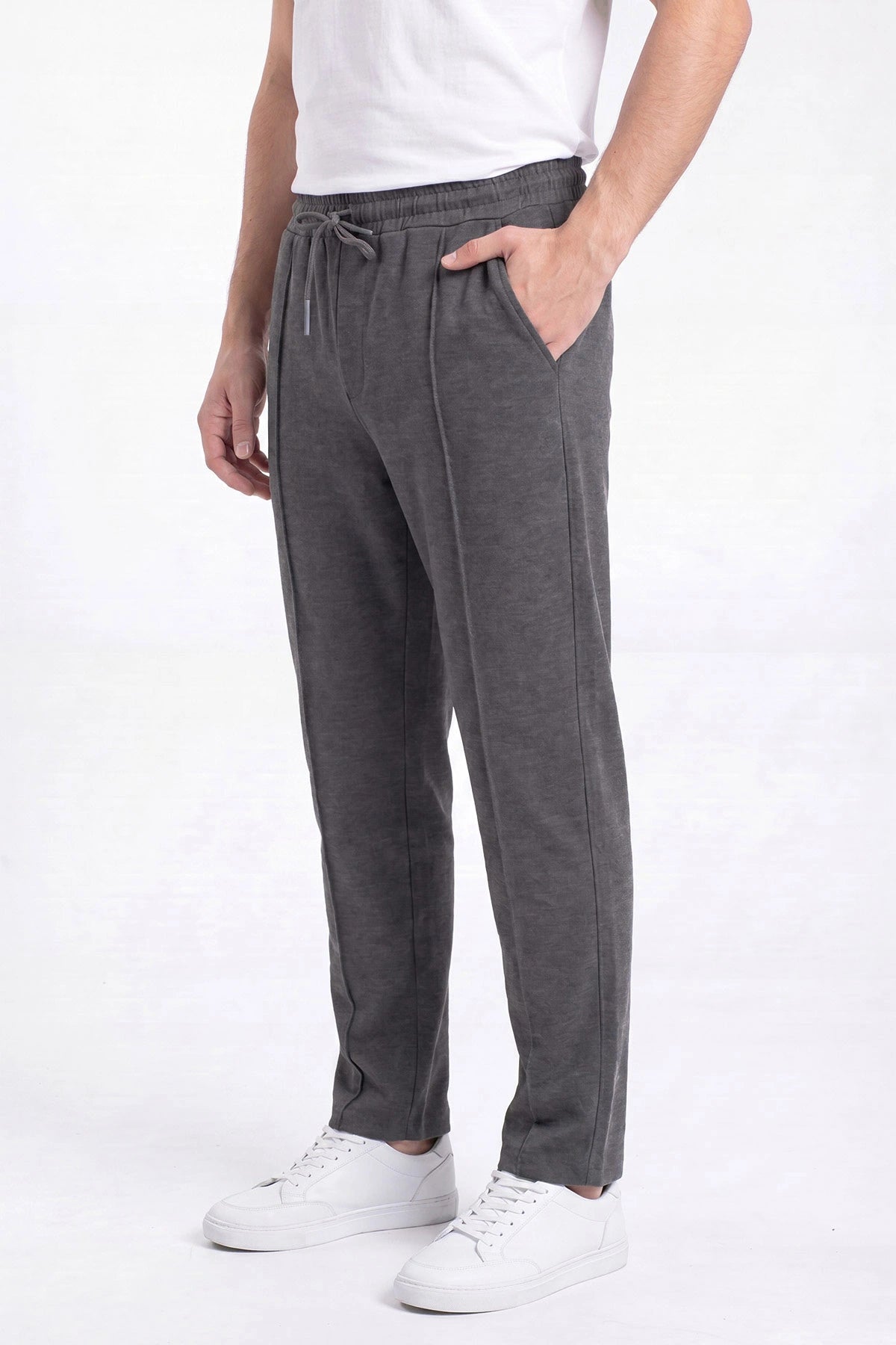 Chino Jogger Pantolon | Belden Bağlamalı Erkek Spor Pantolon | KV1001