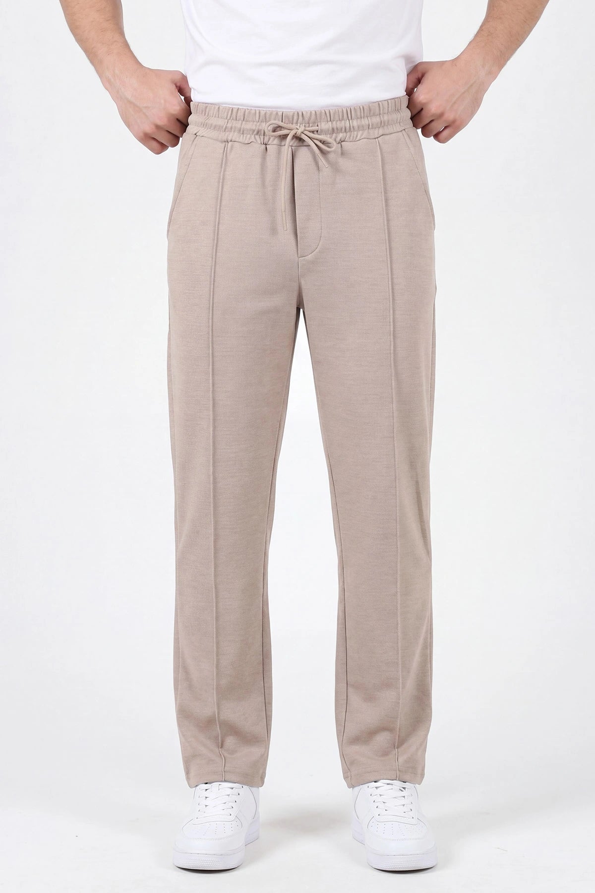 Chino Jogger Pantolon | Belden Bağlamalı Erkek Spor Pantolon | KV1001