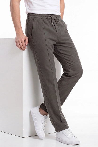 Chino Jogger Pantolon | Belden Bağlamalı Erkek Spor Pantolon | KV1001