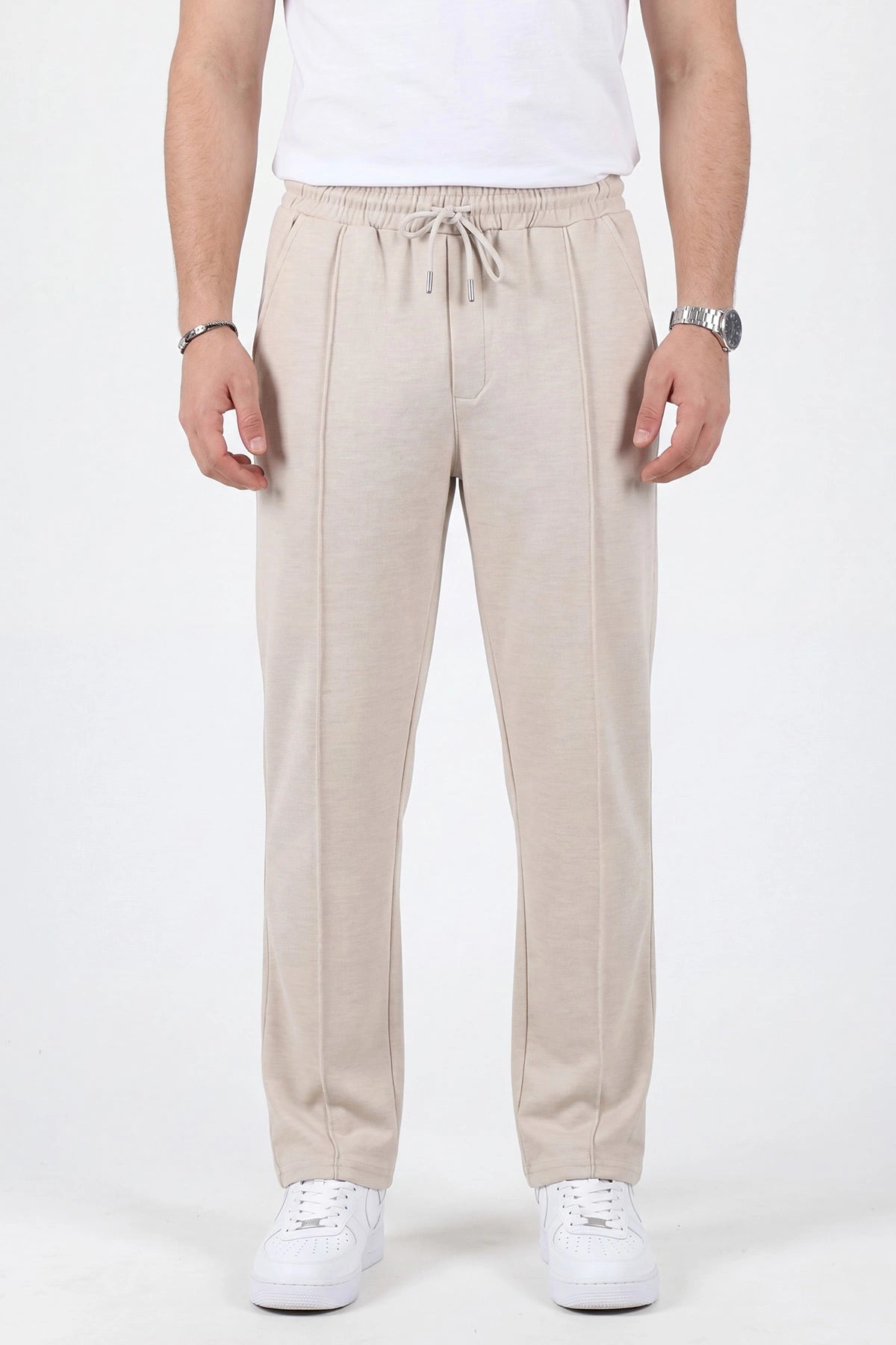 Chino Jogger Pantolon | Belden Bağlamalı Erkek Spor Pantolon | KV1001