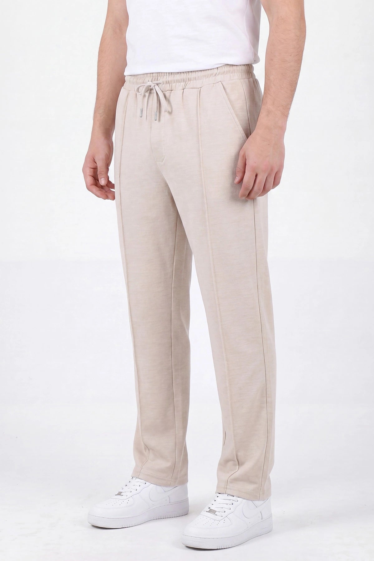 Chino Jogger Pantolon | Belden Bağlamalı Erkek Spor Pantolon | KV1001